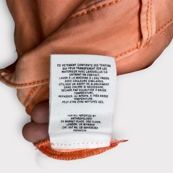 Coral Anthropologie Rolled Cuffed Chino Shorts 28 Waist‎ - Picture 10 of 11